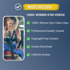 Women’s Gym & Fitness Video Bundle – 1,000+ Workout Clips | Instant Download