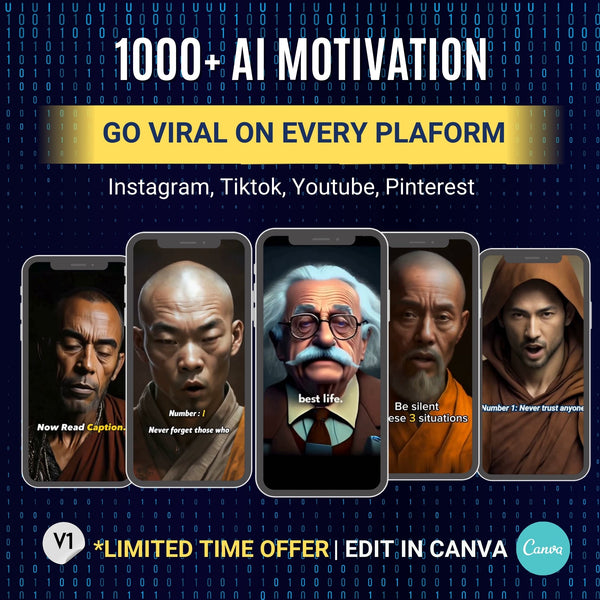AI Motivation Avatars – 1,000+ Inspirational AI Video Clips for Viral Content