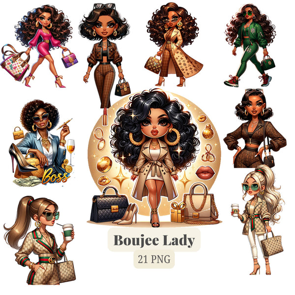 Boss Lady Clipart Bundle | 500 PNG Designs for T-Shirts, Mugs & POD