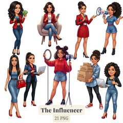 Boss Lady Clipart Bundle | 500 PNG Designs for T-Shirts, Mugs & POD