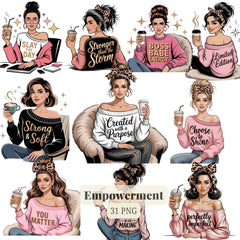 Boss Lady Clipart Bundle | 500 PNG Designs for T-Shirts, Mugs & POD