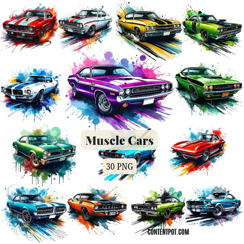 500 Luxury Cars Clipart Bundle for T-Shirts, Mugs & Print on Demand