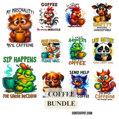 Coffee Mug Clipart Designs, Coffee Quotes PNG