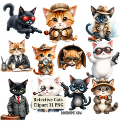 200 Adventure Cats Clipart Designs | Cute Cat Apparel PNG Bundle