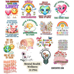 100 Mental Health Clipart Design Bundle