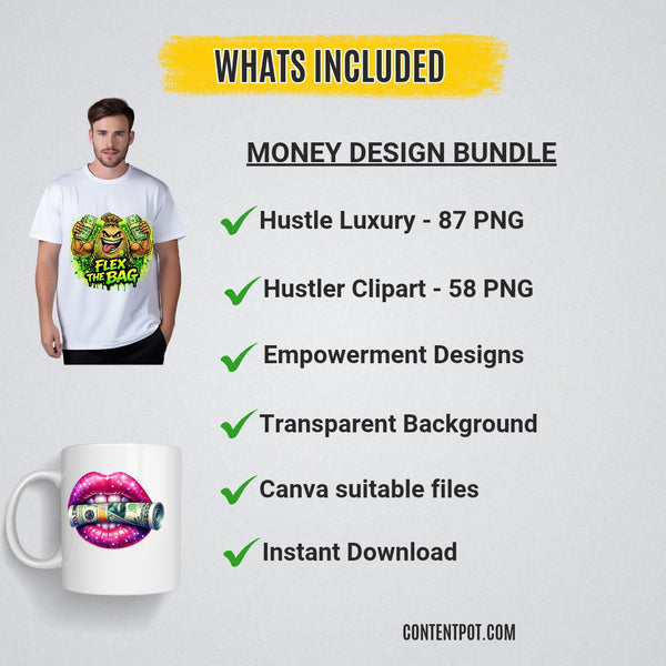 300+ Money Streetwear T-Shirt Designs | Download for POD & Clothing Brands