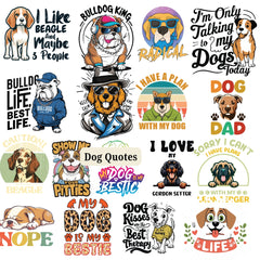 400 Summer Dogs PNG | Surf Beach Dog  |T-Shirt Design Bundle
