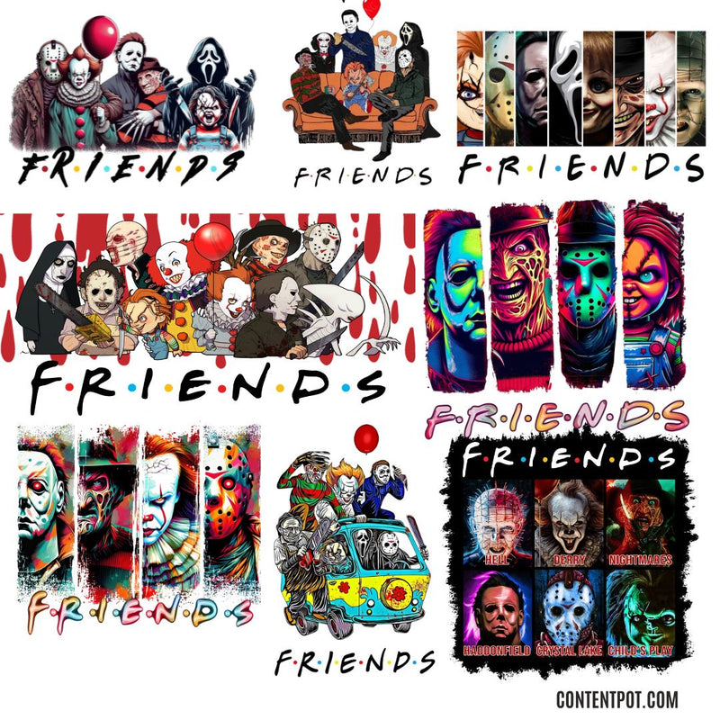 200 Friendly Halloween Characters Clipart PNG Bundle | Cute Halloween Clipart for Cricut, Sublimation & Print on Demand