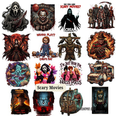500 Halloween Horror Movies Clipart Designs PNG | Halloween Clipart Bundle for Sublimation & Print on Demand