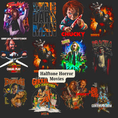 500 Halloween Horror Movies Clipart Designs PNG | Halloween Clipart Bundle for Sublimation & Print on Demand