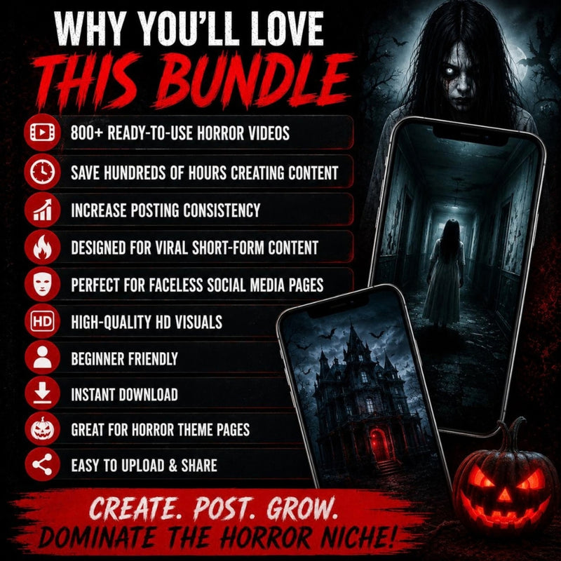 Horror Reels Bundle | 1000 Spooky HD & 4K Video Clips