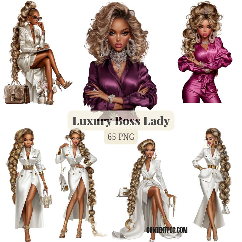 Boss Lady Clipart Bundle | 500 PNG Designs for T-Shirts, Mugs & POD
