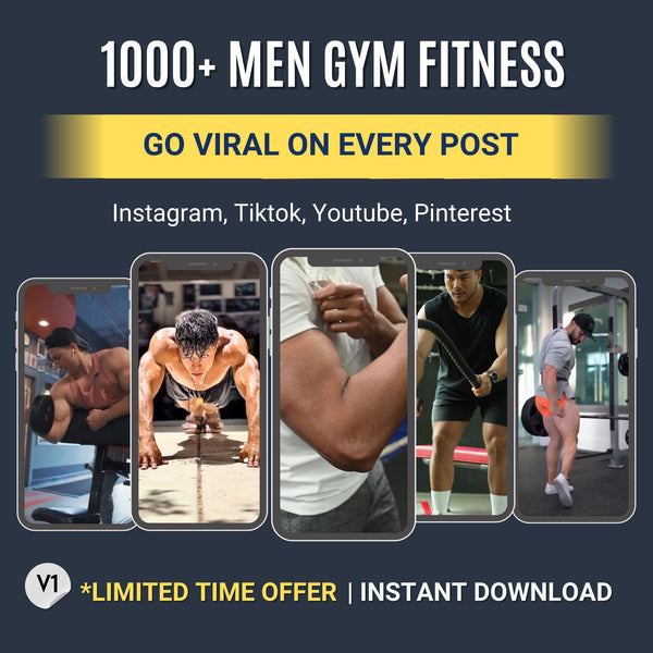 Men’s Gym & Fitness Video Bundle – 1,000+ Workout Clips | Instant Download