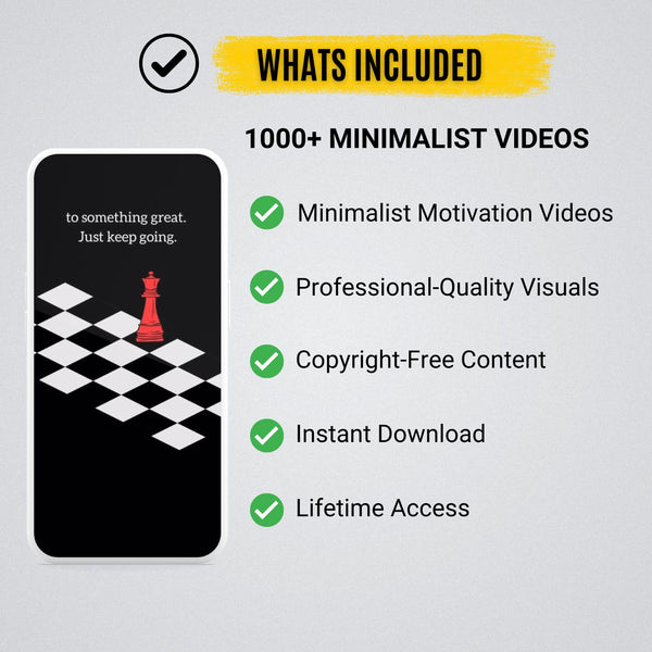 1000 MINIMALIST Motivational Videos for Content Creators | Business, Fitness & Mindset
