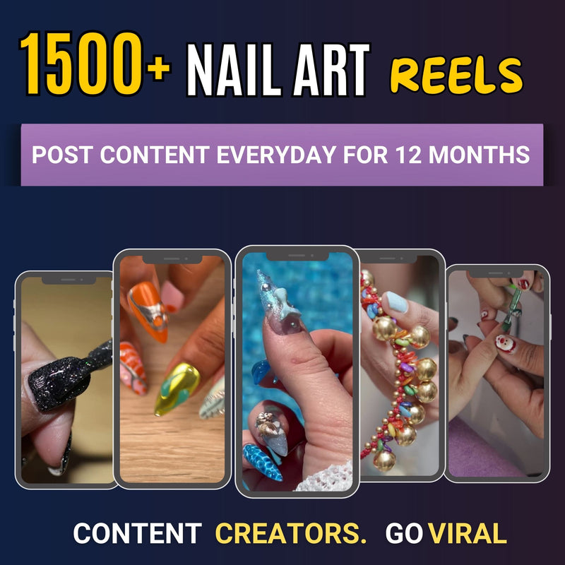 Nail Art Video Clips Bundle |1000 HD  | Content Creators