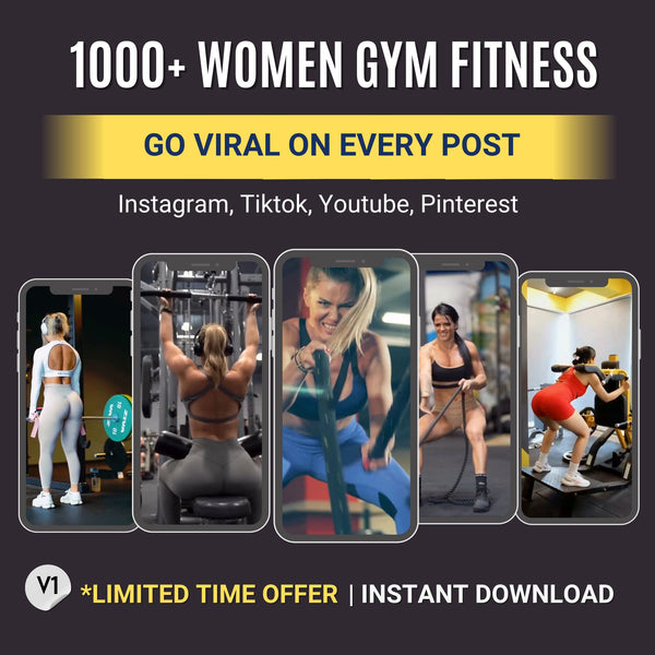 Women’s Gym & Fitness Video Bundle – 1,000+ Workout Clips | Instant Download