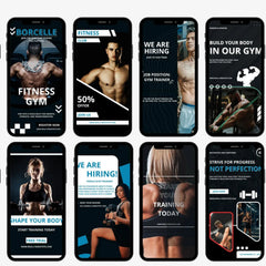 700+ Fitness Instagram Posts Templates | Gym & Personal Trainer Canva Social Media Pack