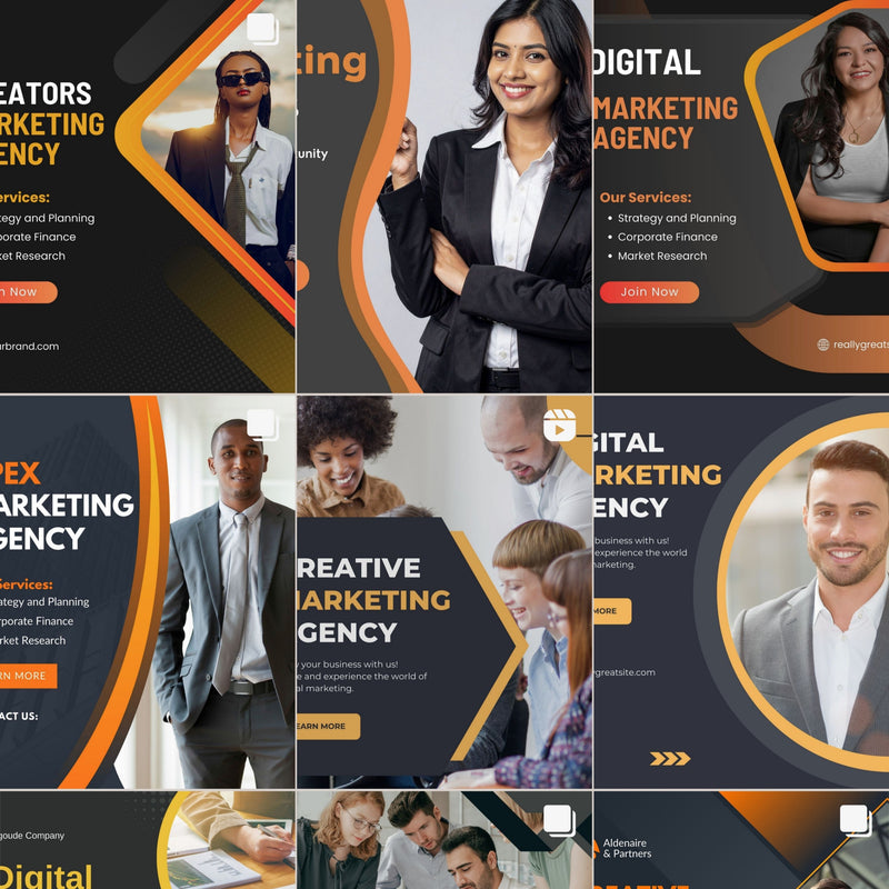 500 Business Instagram Post & Carousel Templates | Canva Social Media Pack