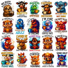 Coffee Mug Clipart Designs, Coffee Quotes PNG