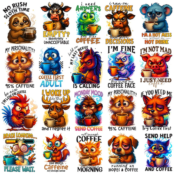 Coffee Mug Clipart Designs, Coffee Quotes PNG