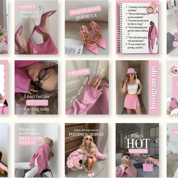 500 Content Creator Instagram Post Templates | Canva Pack