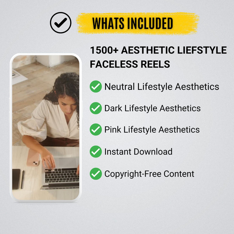 7000+ Aesthetics Faceless Reels for Content Creators