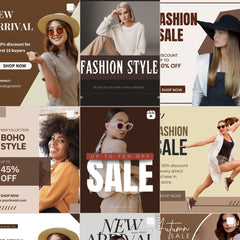 1000 Fashion Instagram Post & Carousel Templates | Canva Social Media Pack