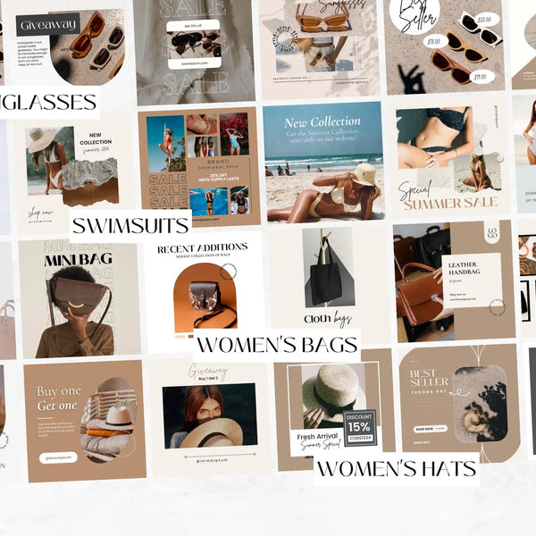 1000 Fashion Instagram Post & Carousel Templates | Canva Social Media Pack