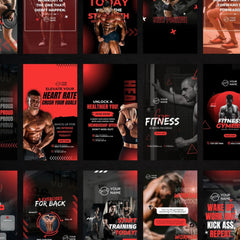 700+ Fitness Instagram Posts Templates | Gym & Personal Trainer Canva Social Media Pack