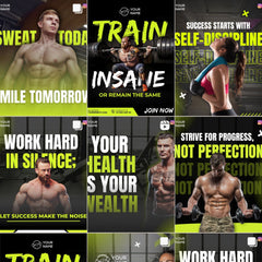 700+ Fitness Instagram Posts Templates | Gym & Personal Trainer Canva Social Media Pack