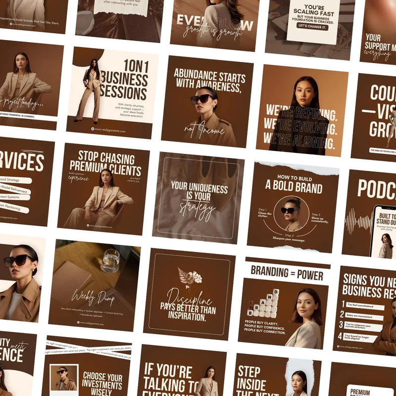 500 Luxury Instagram Post & Carousel Templates | Canva Social Media Pack