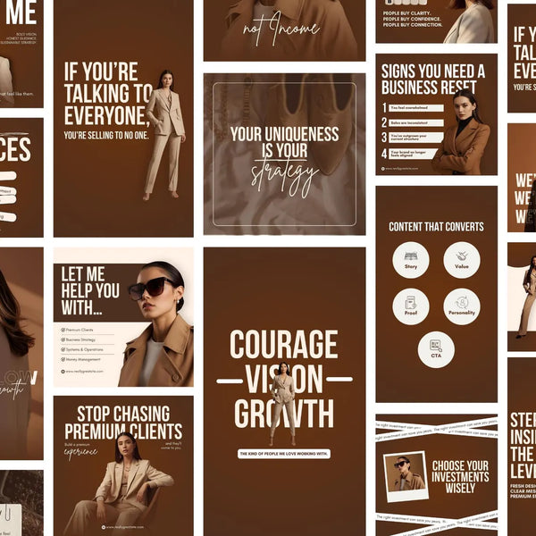 500 Luxury Instagram Post & Carousel Templates | Canva Social Media Pack
