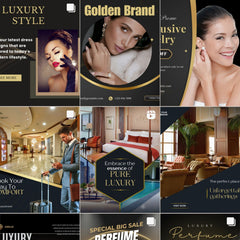 500 Luxury Instagram Post & Carousel Templates | Canva Social Media Pack