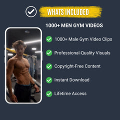 Men’s Gym & Fitness Video Bundle – 1,000+ Workout Clips | Instant Download
