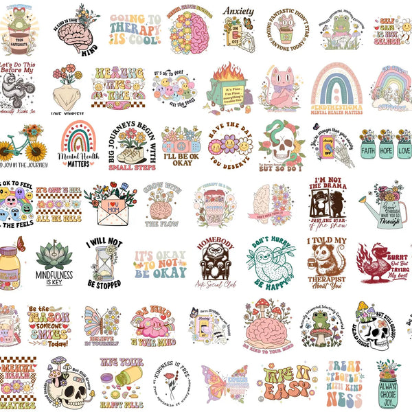 100 Mental Health Clipart Design Bundle