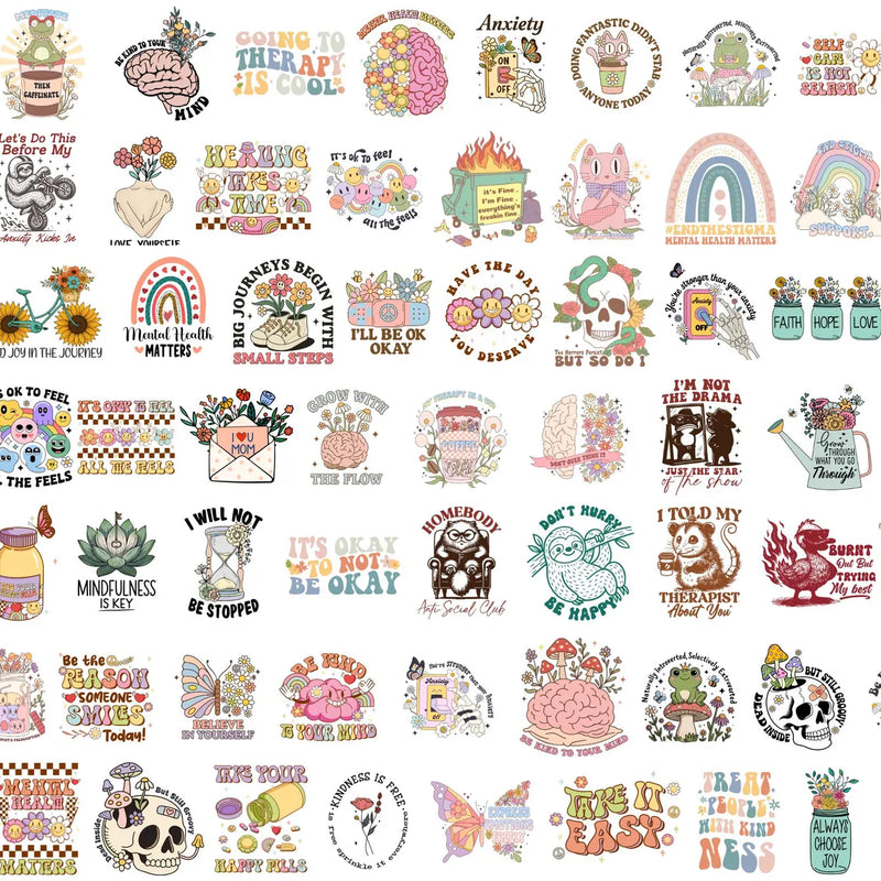100 Mental Health Clipart Design Bundle