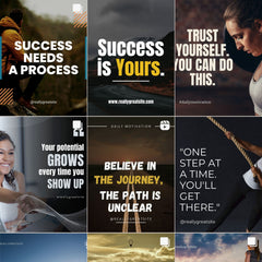 1000 Motivational Quotes Instagram Post & Carousel Templates | Canva Pack