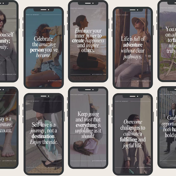 1000 Motivational Quotes Instagram Post & Carousel Templates | Canva Pack