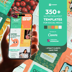 1000 Diet Instagram Post Carousel Templates | Canva Social Media Pack