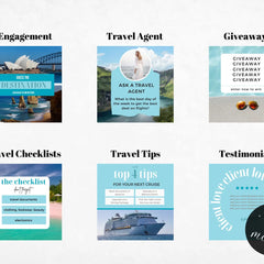 1000 Travel Instagram Post & Carousel Templates | Canva Social Media Pack